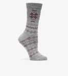 Best Cole Haan 1 Pack New Fair Isle Dress Crew Socks MediumGreyHeather