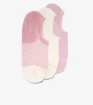 Outlet Cole Haan 3 Pack Stripe Sneaker Liner Socks OatmealHeatherAssorted