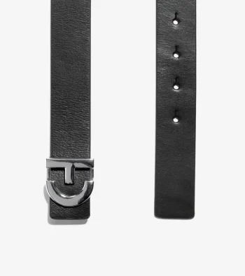 Best Cole Haan 32mm Logo Plaque Belt Black