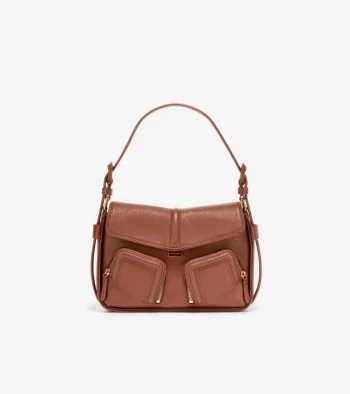 Clearance Cole Haan Chance Shoulder Bag DarkCuoio