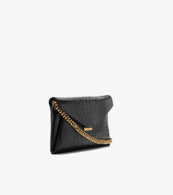 Sale Cole Haan Christena Envelope Clutch BlackCrocPrint