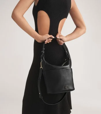 Clearance Cole Haan Essential Soft Bucket Bag Black