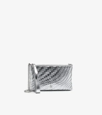 Discount Cole Haan Essential Woven Pouch SilverWoven