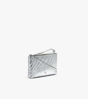 Discount Cole Haan Essential Woven Pouch SilverWoven