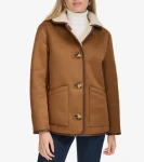 Online Cole Haan Faux Suede Shearling Jacket Hazelnut