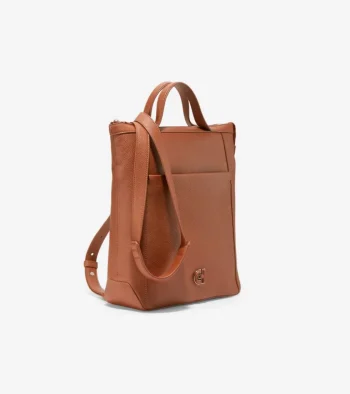 New Cole Haan Grand Ambition Small Convertible Luxe Backpack NewBritishTan