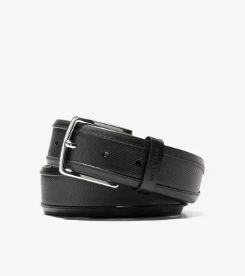 Hot Cole Haan Inlay Perforated Belt 35MM Black