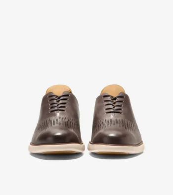 New Cole Haan Men's 2.ZERØGRAND Laser Wingtip Oxfords Mulch-OxfordTan