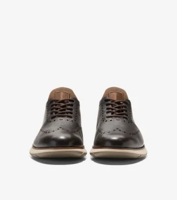 Clearance Cole Haan Men's 4.ZER&Oslash;GRAND Oxford DarkChocolate-Truffle-Oat