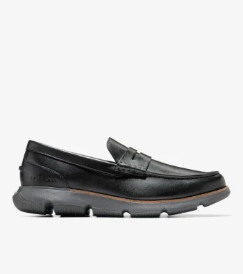 Online Cole Haan Men's 4.ZER&Oslash;GRAND Penny Loafers Black-GrayPinstripe