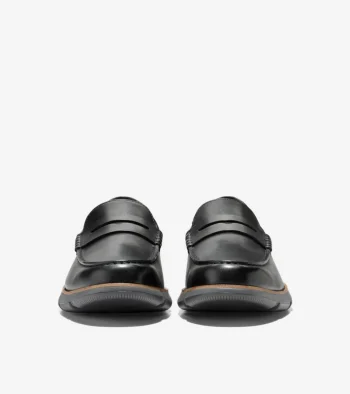 Online Cole Haan Men's 4.ZERØGRAND Penny Loafers Black-GrayPinstripe