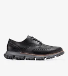 Sale Cole Haan Men's 4.ZER&Oslash;GRAND Wingtip Winter Oxfords Black-GrayPinstripe