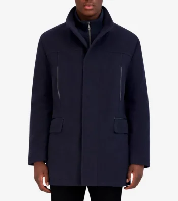 Sale Cole Haan Men's All-Weather Car Coat Navy