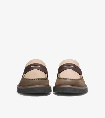 Sale Cole Haan Men's American Classics Penny Loafer DeepOlive-DarkChocolate