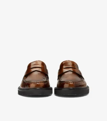 Discount Cole Haan Men's American Classics Penny Loafers DarkChocolateBrush-Off-Black