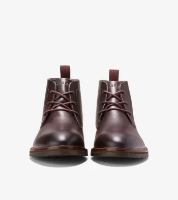 Best Cole Haan Men's Berkshire Lug Water-Resistant Chukka Boots Bloodstone-DarkNatural