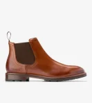 Sale Cole Haan Men's Berkshire Lug Water-Resistant Chelsea Boots BritishTan-DarkChocolate