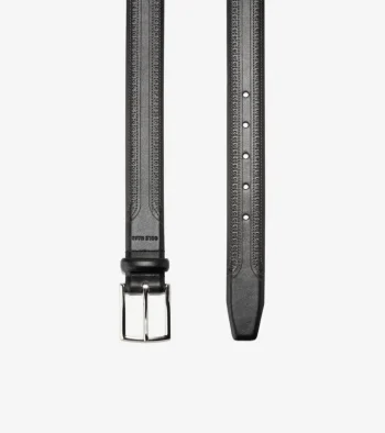 Outlet Cole Haan Men's Brogued Belt Black