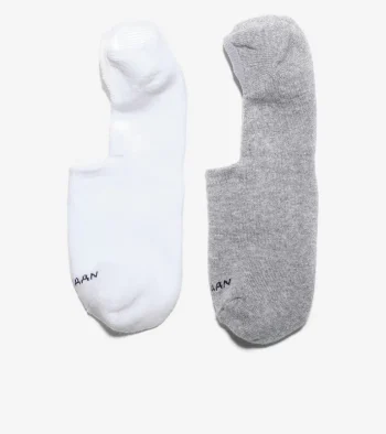Online Cole Haan Men's Casual Cushion Sock Liner &ndash; 2 Pack White-GreyHeather