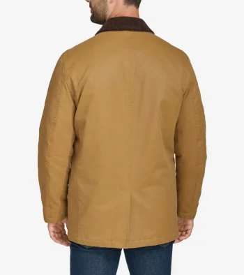 Online Cole Haan Men's Coated Rain Jacket Khaki