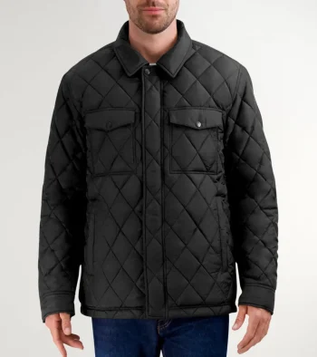 Sale Cole Haan Men's Diamond Quilted Jacket Black