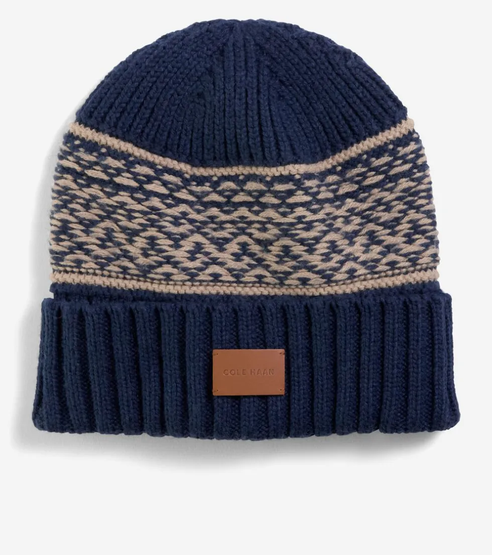 mens-fair-isle-beanie-qBMKyZvr-0.webp Best Cole Haan Men's Fair Isle Beanie NavyBlazer