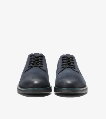 Best Cole Haan Men's Grand Ambition Postman Oxfords Blueberry-Black-OrionBlue