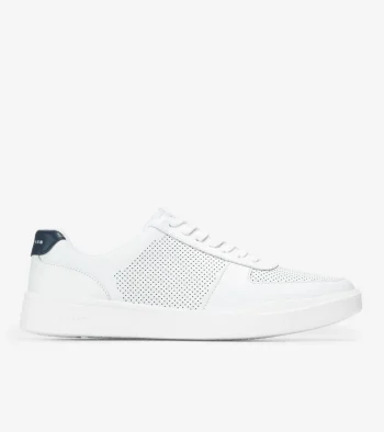 Fashion Cole Haan Men's Grand Crosscourt Modern Tennis Sneakers OpticWhitePerforated-Peacock