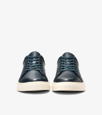 Outlet Cole Haan Men's Grand Kittery Court Sneakers Blueberry-BritishTan-Ivory