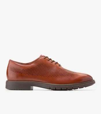 Outlet Cole Haan Men's GrandFlex Dress Laser Oxfords Mahogany