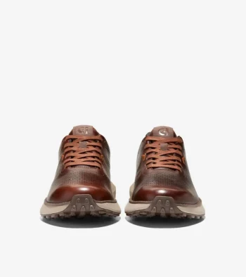 Hot Cole Haan Men's GrandPrø Ashland Laser Perforated Sneakers Cappuccino-Acorn-SilverLining