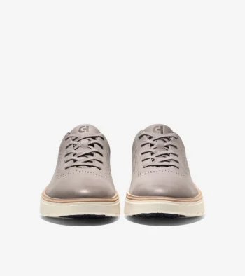 New Cole Haan Men's GrandPrø FeatherArc Laser Sneakers Ironstone-SilverBirch