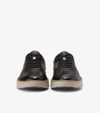 Best Cole Haan Men's GrandPrø FeatherArc Bike Toe Sneakers Black-PlumKitten-Paloma