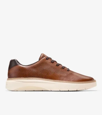 Best Cole Haan Men's GrandPr&oslash; FeatherArc Laser Sneakers BritishTan-Ivory-Angora