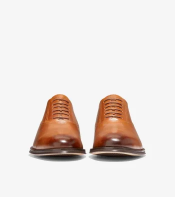 Discount Cole Haan Men's Modern Classics Cap Toe Oxfords BritishTan-DarkChocolate