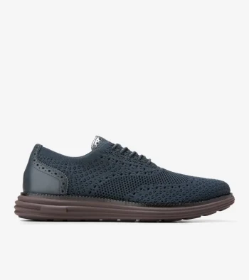 New Cole Haan Men's &Oslash;riginalGrand Remastered Stitchlite&trade; Oxfords Blueberry-Black-Madaira