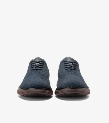 New Cole Haan Men's ØriginalGrand Remastered Stitchlite™ Oxfords Blueberry-Black-Madaira