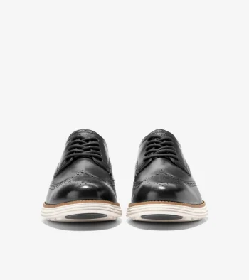 Discount Cole Haan Men's &Oslash;riginalGrand Remastered Wingtip Oxfords Black-Ivory