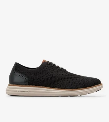 Hot Cole Haan Men's &Oslash;riginalGrand Remastered Stitchlite&trade; Oxfords Black-BritishTan-SilverLiningStitchlite&trade;