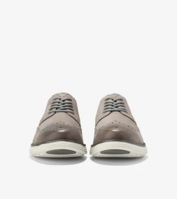 Fashion Cole Haan Men's &Oslash;riginalGrand Remastered Wingtip Oxfords Titanium-SilverBirch