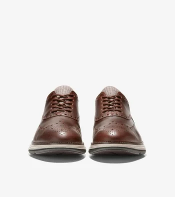 Online Cole Haan Men's ØriginalGrand Ultra Wingtip Oxfords Earthen-DoveGray-RosinGreen