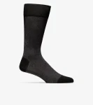 New Cole Haan Men's Pique Crew Socks Black
