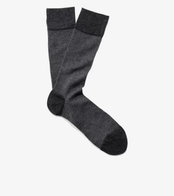 Discount Cole Haan Men's Pique Crew Socks GraphiteHeather