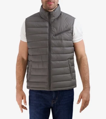 Fashion Cole Haan Men's Quilted Vest Charcoal