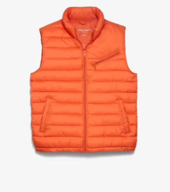 Outlet Cole Haan Men's Quilted Vest BurntOrange