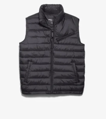 Hot Cole Haan Men's Quilted Vest Black