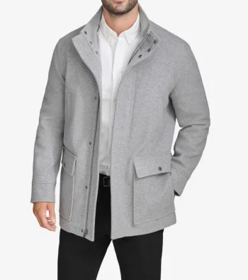 Outlet Cole Haan Men's Stretch Wool Coat Grey