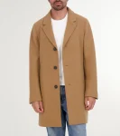 Outlet Cole Haan Men's Stretch Wool Top Coat Camel