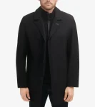 Sale Cole Haan Men's Wool-Blend Car Coat Black