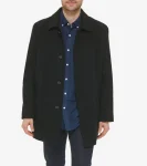 Discount Cole Haan Men's Wool Cashmere Top Coat Black